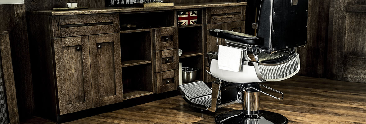 Detail interiéru Cooper Barber